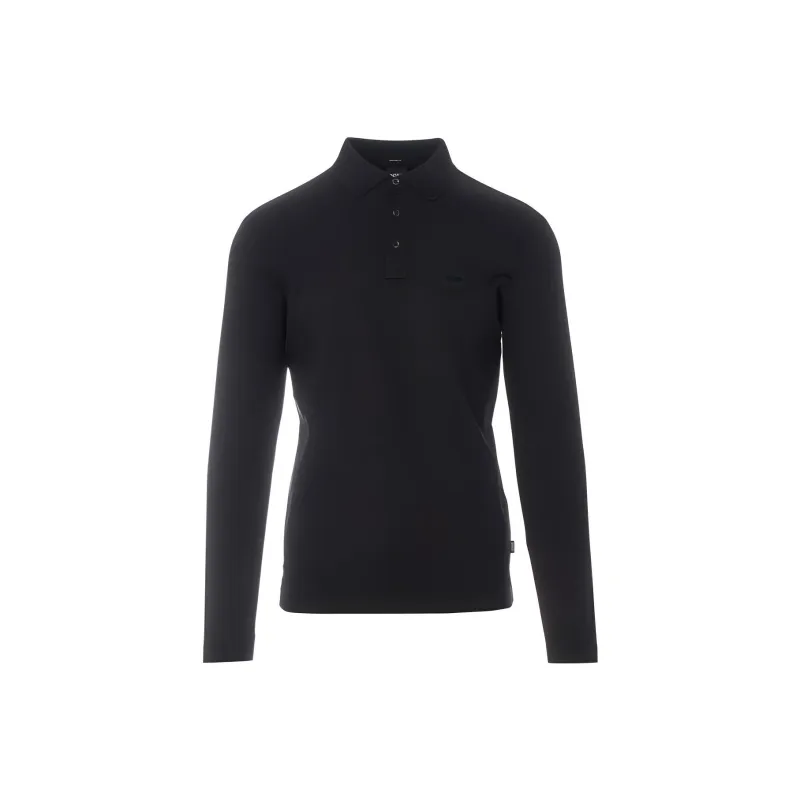 HUGO BOSS Long Sleeved Polo Shirt Men's Black-0