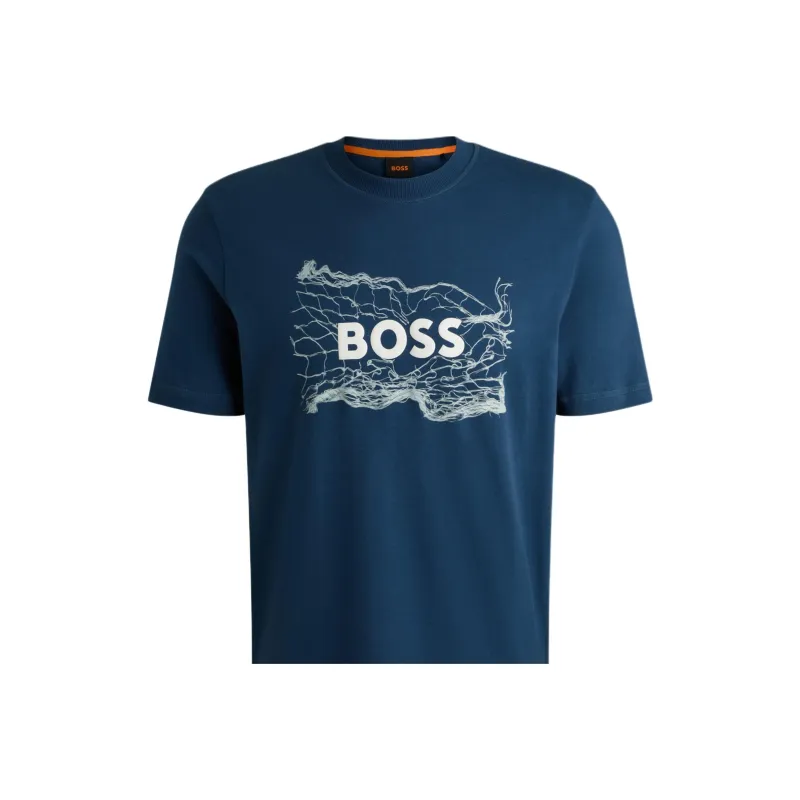 HUGO BOSS Logo print Cotton T shirt-1