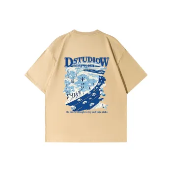 D&W T Shirts Unisex Khaki