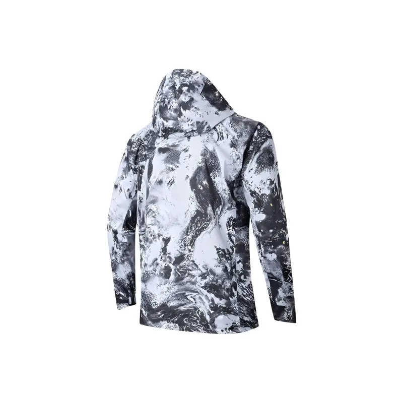 Anta Running Collection Trench Coat Men's Pure White/All Over Print-1