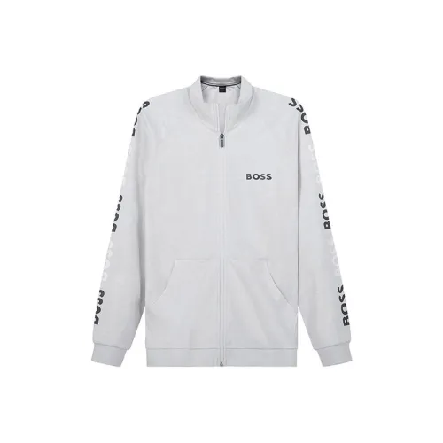 HUGO BOSS Jackets Men Light Gray
