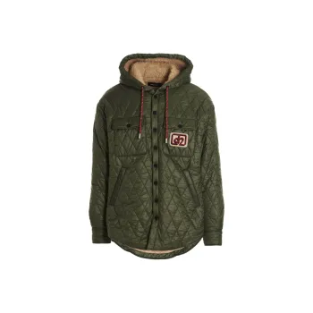 DSQUARED 2 Logo Patch Drawstring Hooded Jacket