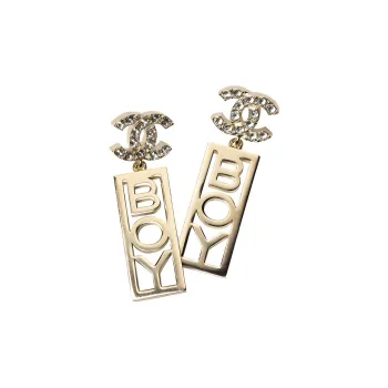 CHANEL Earrings Women's Gold