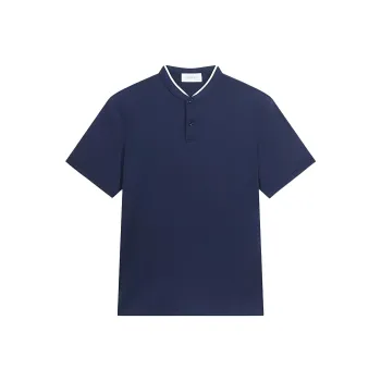 ZIOZIA Polo Shirt Men's Navy Blue