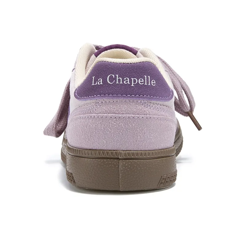 La Chapelle Trendy White Sneakers Slip Resistant Cushioning Abrasion Resistant Low Top Skateboard Shoes Women's-4
