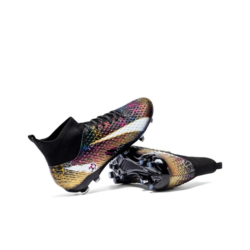 QIUTEXIONG FG Rubber Long Studs TF Rubber Broken Studs Soft Ground Firm Ground Slip Resistant Soccer Shoes Unisex-31