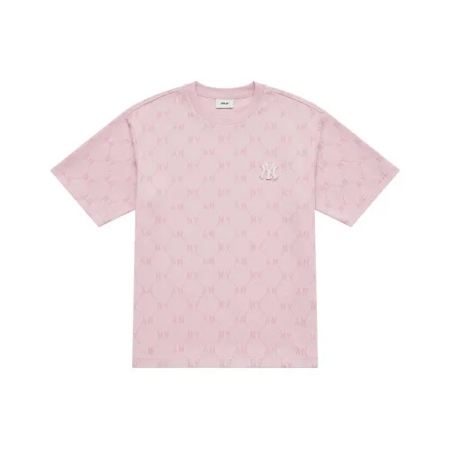 MLB MONOGRAM Collection New York Yankees SS25 T Shirt Unisex Hemp Pink