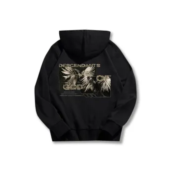 LINING Sweatshirts Unisex Black Corrupted Angel II