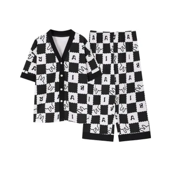 MADALLO Pajama Set Women's Black White