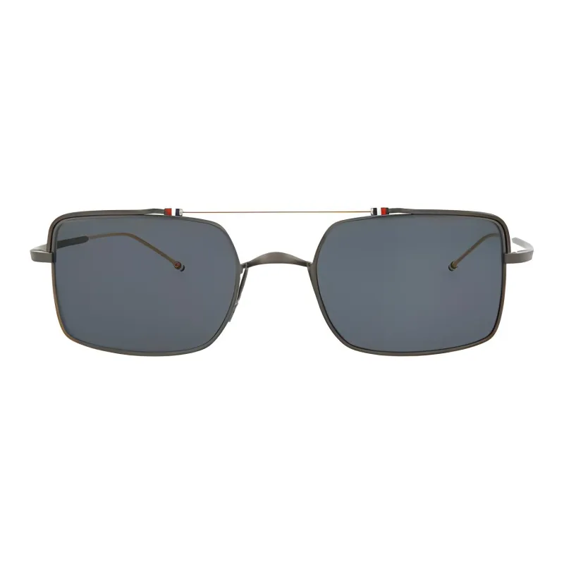 THOM BROWNE· Plate Frame Aviator Sunglasses Men's Black-2
