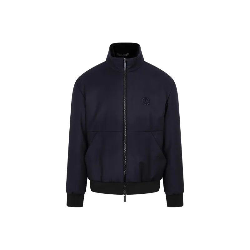 GIORGIO ARMANI Embroidered logo Zip up Jacket-0