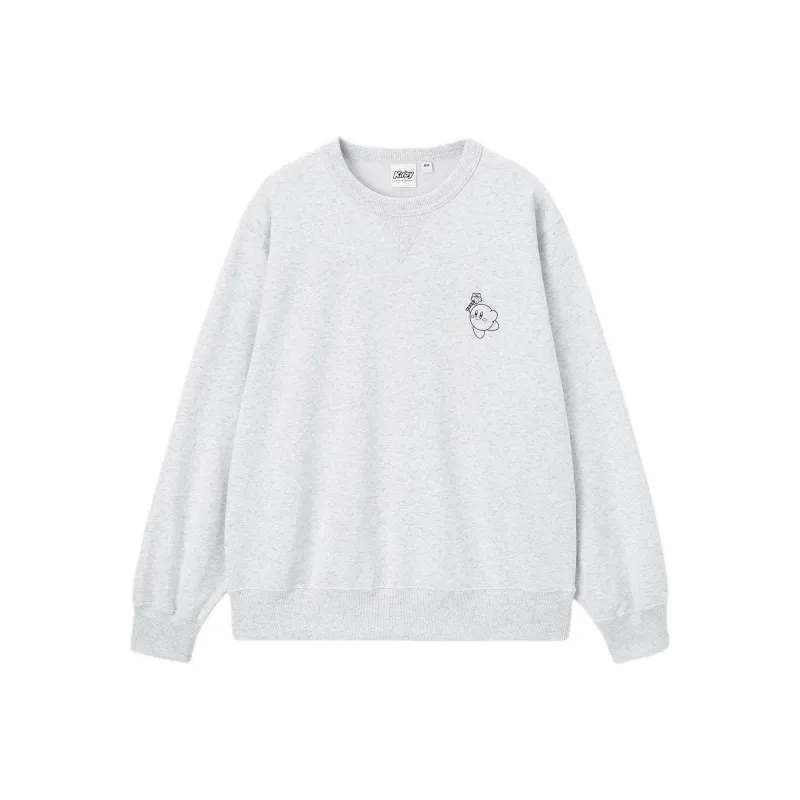 Kirby X GU Kirby Collaboration Edition Sweatshirts Men Light Gray-0