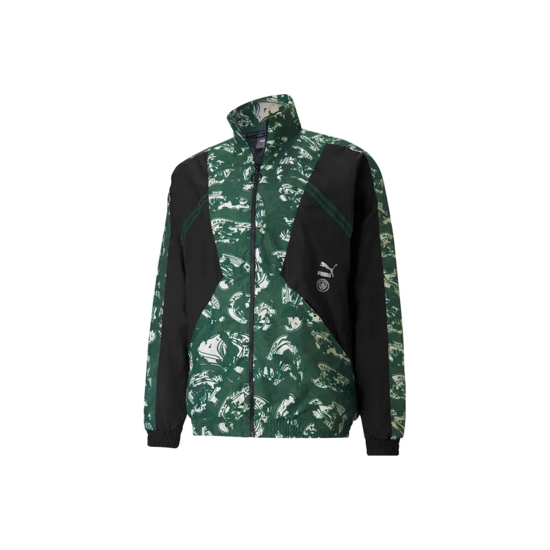 PUMA Jackets Men Silver Green Camouflage 10-0