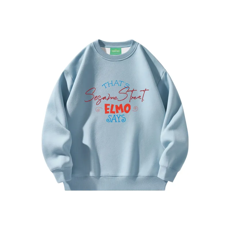 SESAME STREET Sweatshirt Thickened And Fleece Lined Optional Unisex-17