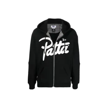 JUNYA WATANABE Logo Printed Zip-Up Hoodie