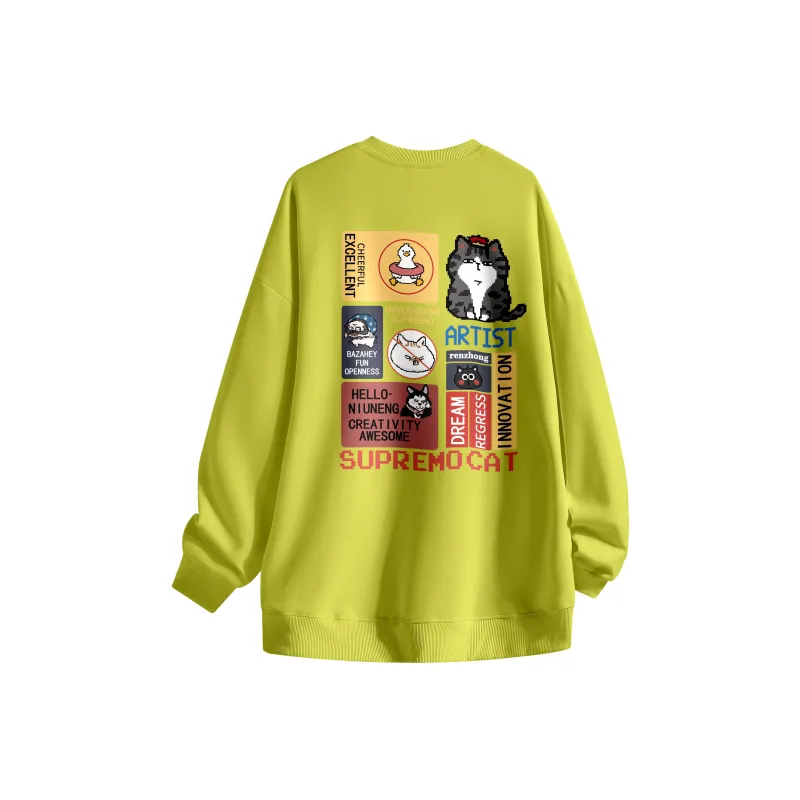 Supremo Cat Sweatshirts Unisex-15