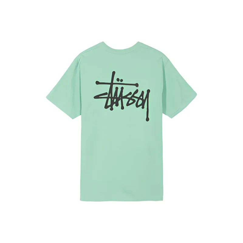 Stussy Basic Tee T Shirt Unisex Green-0