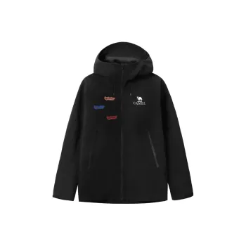CAMEL All weather Waterproof, Windproof, Thermal, Cold Resistant Windbreaker Jacket Unisex Black