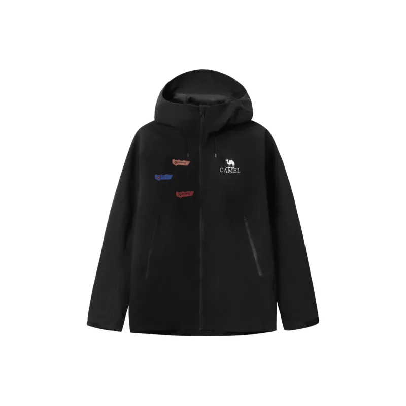 CAMEL All weather Waterproof, Windproof, Thermal, Cold Resistant Windbreaker Jacket Unisex Black-0