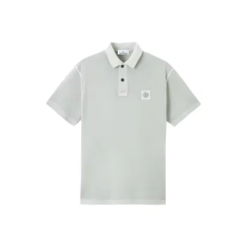 STONE ISLAND Logo Patch Short Sleeved Polo Shirt