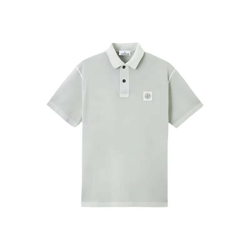 STONE ISLAND Logo Patch Short Sleeved Polo Shirt-0
