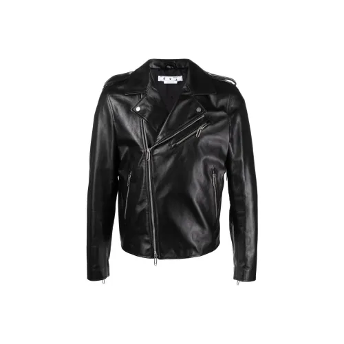 OFF WHITE Diag Tab Biker Jacket