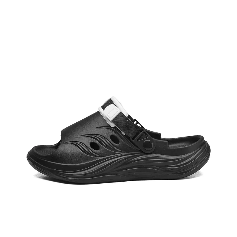 YUZHAOLIN Beach Sandals Unisex Black/Neon Green/Khaki-0
