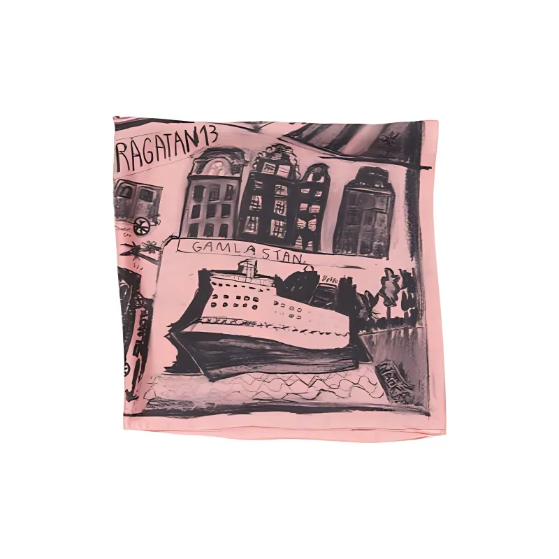 Acne Studios Print Silk Scarf-0