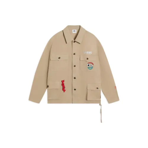 LiNing x DISHINI Skateboard Jacket Men's Khaki