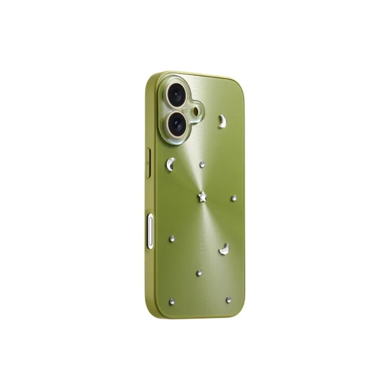 Sopi Acrylic Material Aurora 3D Effect Moon Stars Phone Cases Compatible With IPhone 16/15 Pro Max/Apple 13/14 Pro/Max-2