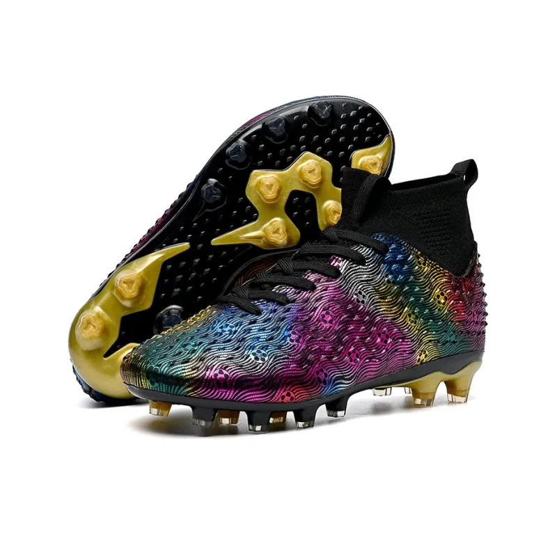 QIUTEXIONG Soft Ground, Natural Ground Cushioning Slip Resistant Waterproof Soccer Shoes Unisex-10