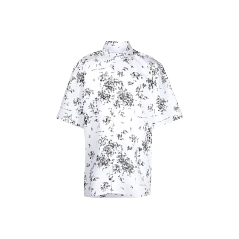 Off Paperclip print Cotton Shirt-0