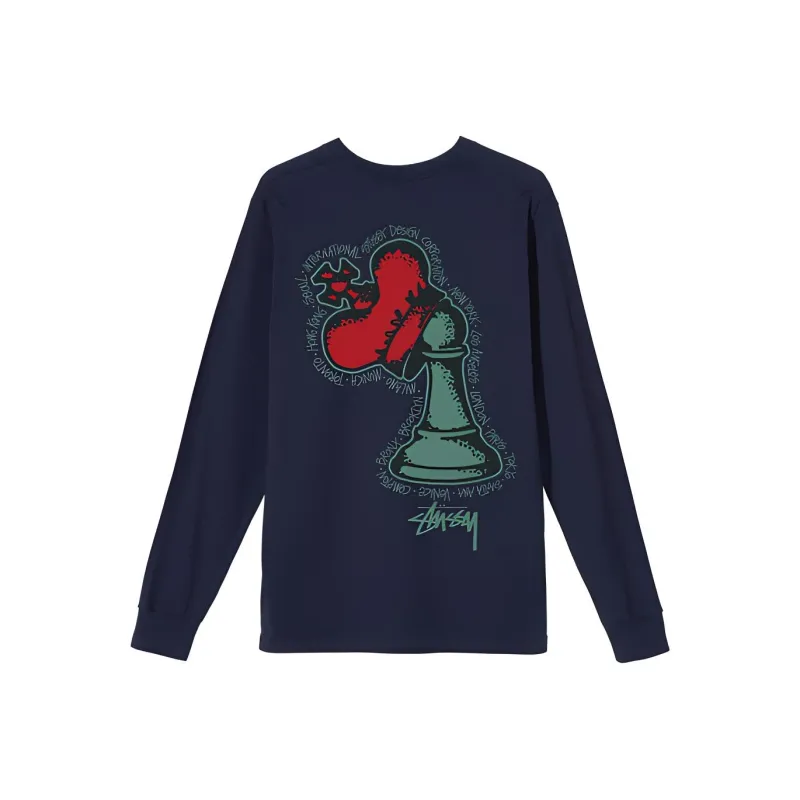 Stussy Hidden Pawn Long Sleeve Tee-4