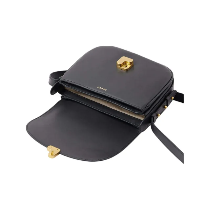 SOEUR Calfskin Crossbody Bag, Shoulder Bag Mini Women's Black Gray-2