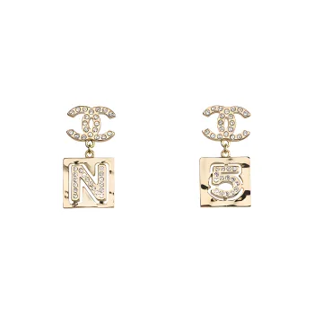 CHANEL Earrings Women's Gold