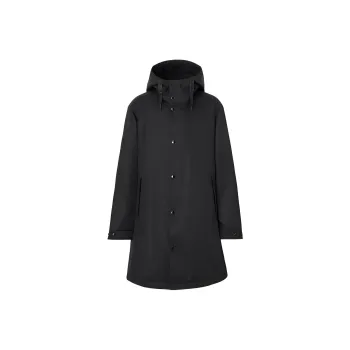 Burberry Logo print Hooded Parka Coat