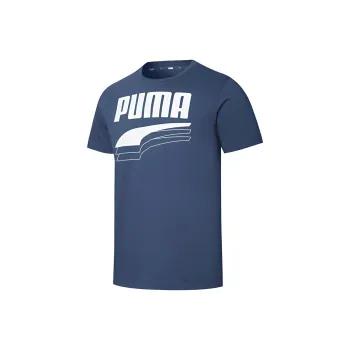 PUMA Rebel Bold T Shirt Men's Dark Denim Blue