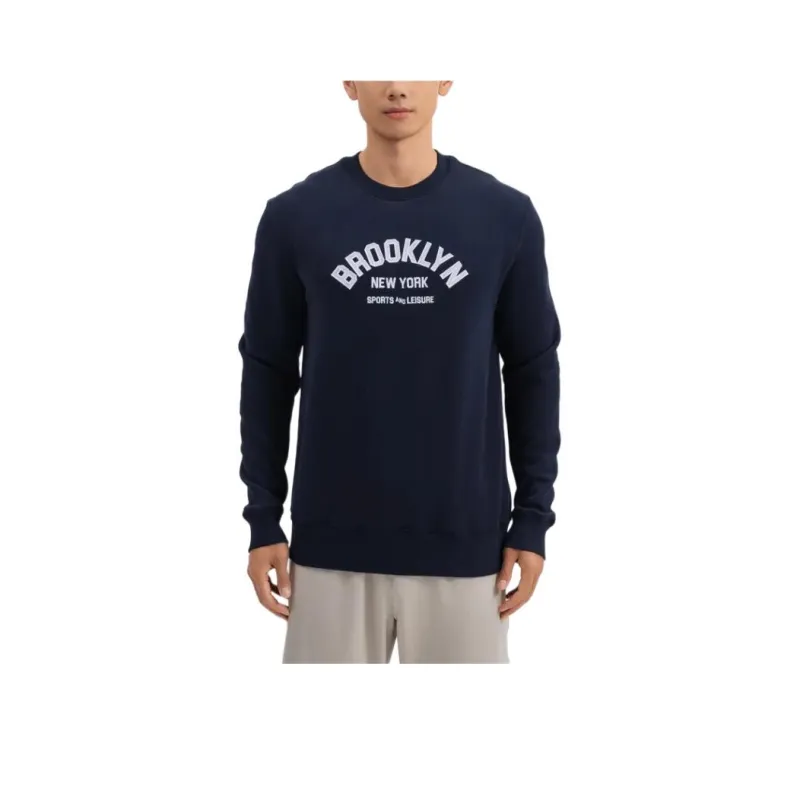 DECATHLON DOMYOS FLEECE SWEATER CREW NECK 500 Sweatshirt Men's Blue Black-0