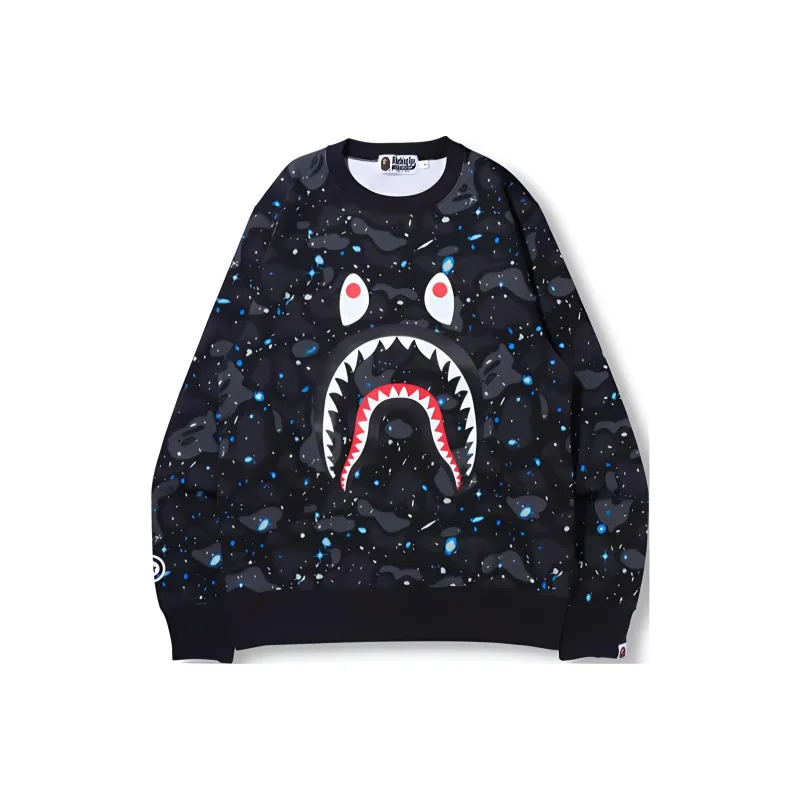 Bape Space Camo Shark Crewneck-0