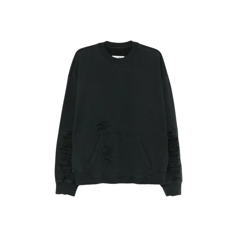 MM6 Maison Margiela Distressed Jersey Sweatshirt-0