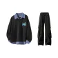 Black Sweatshirt+Black Cargo Pants