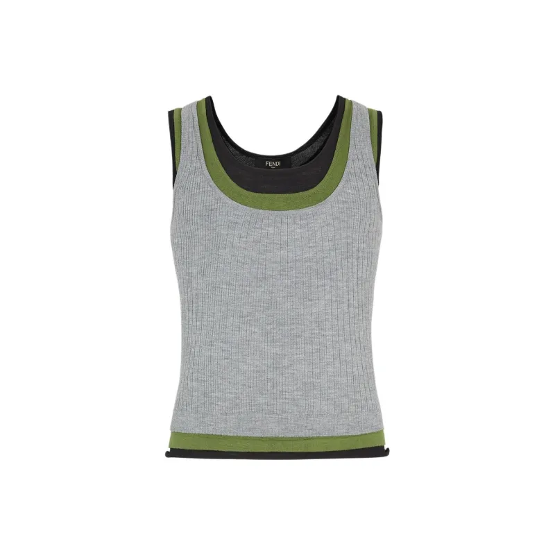 FENDI FW24 Tank Tops Men's Gray-0