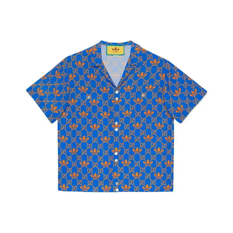 Adidas X GUCCI Shirts Men Blue-0