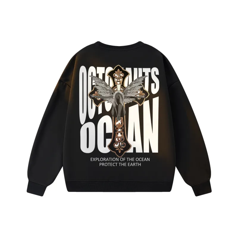 Small Columns Under The Sea Sweatshirt Unisex-6