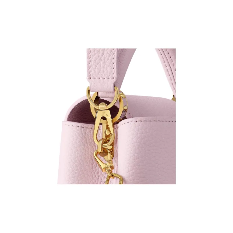 LOUIS VUITTON Capucines Taurillon Cow Leather One Shoulder Handbag Mini Women's Pink-4