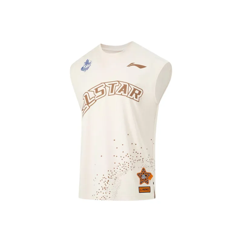 LiNing Basketball Collection Tank Tops Men's Stone White Gray-0