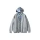 Clothing Set (Light Gray Coat+Blue Plaid Shirt)