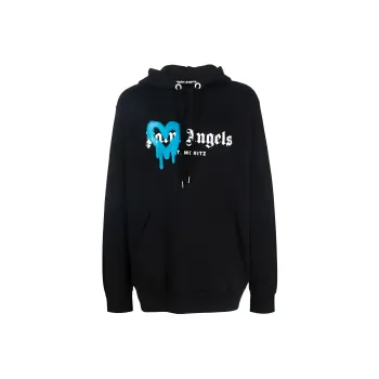 PALM ANGELS St. Moritz Heart Sprayed Hoodie