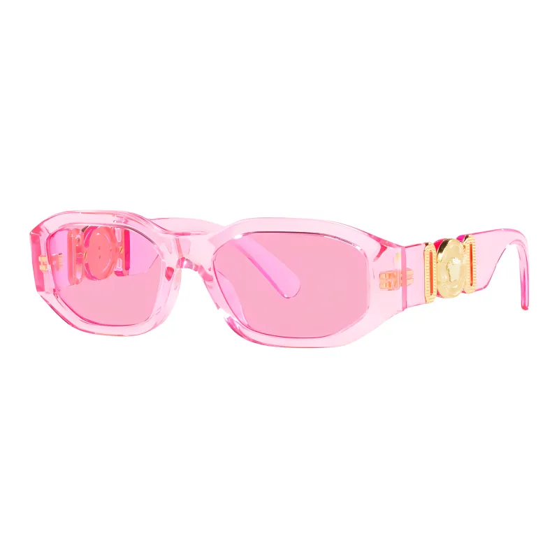 VERSACE Acetate Irregular Shape Sunglasses Kids' Pink-0
