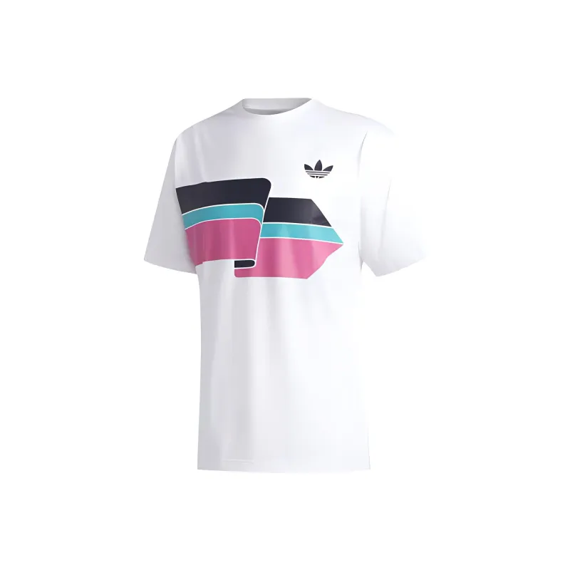 Adidas Originals T Shirts Men White Pink-0